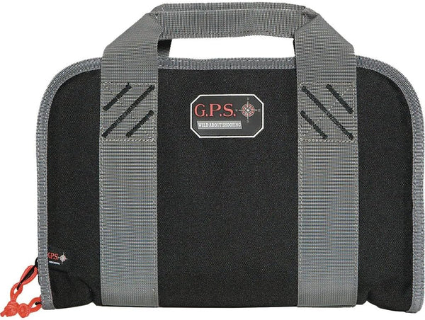 G.P.S. Double Soft Pistol Case with Mag Storage & Dump Cup for Handguns, Ammo & Shooting Accessories