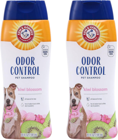Arm & Hammer Super Deodorizing Shampoo for Dogs - Best Odor Eliminating Shampoo, Fresh Kiwi Blossom, 20 oz, 2-Pack