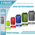 Frelaxy Dry Bag 3-Pack/5-Pack, Ultralight Outdoor Bags to Keep Gear Dry for Hiking, Kayaking, Camping