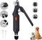 2-in-1 Dog Nail Grinder & Clippers for Large Medium Small Dogs, USB Rechargeable with Safety Guard and LED Lights