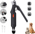 2-in-1 Dog Nail Grinder & Clippers for Large Medium Small Dogs, USB Rechargeable with Safety Guard and LED Lights