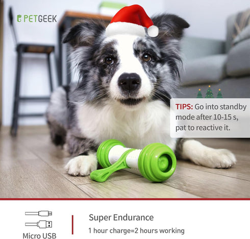 PETGEEK Interactive Dog Toys, Durable Motion Activated Automatic Dog Bone for Medium & Large Dogs