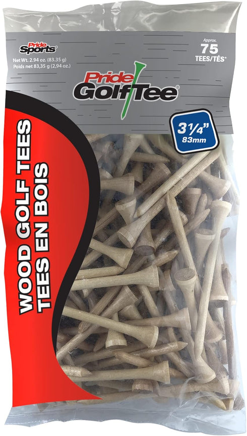 Pride Golf Tee, 3-1/4 inch Deluxe Tee, 75 Count