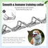 Stainless Steel Curved Prongs Dog Training Collar, Adjustable Pet Pinch Collar with Swivel Ring 26in x 4.0mm (Neck Size