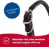 Coastal Pet Circle T Oak Tanned Leather Round Dog Collar, Black, 5/8" x 16" - Comfortable for Long Hair Pets