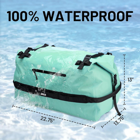 Backpack 60L/80L MIER Waterproof Duffel Bag Motorcycle Dry Bag Large Roll-Top Heavy Duty Dry Duffle Bags for Kayaking