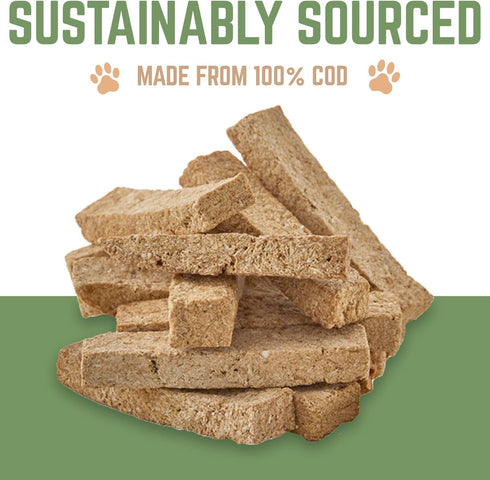 Cod Fish Wafer Dog Training Treats, Single Ingredient Omega-3 Rich Snack for Healthy Active Lifestyle