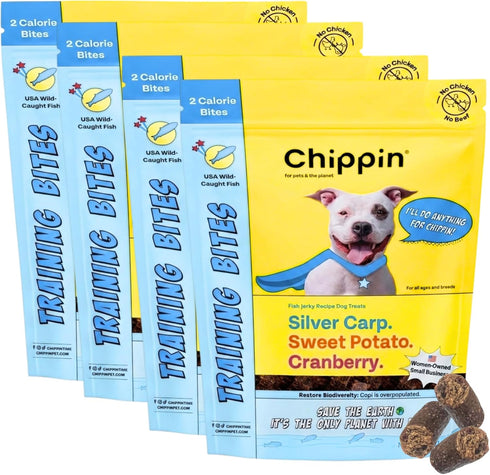 Chippin Soft Dog Training Treats, Mini Bite Size Fish & Sweet Potato