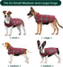 Kuoser Waterproof Dog Coat, Reversible Jacket for Medium Dogs, Adjustable Winter Coat, Warm Cold Weather Apparel, Red M