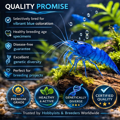 15+ Blue Dream Supreme Gene Shrimps Live Freshwater Shrimp Aquarium Neocaridina, Live Arrival Guarantee