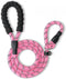 WePet Dog Training Slip Leash, 6 ft, 1/2 inch, Fuchsia/Green, Durable Reflective Lead, Comfortable Handle, Heavy Duty
