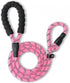 WePet Dog Training Slip Leash, 6 ft, 1/2 inch, Fuchsia/Green, Durable Reflective Lead, Comfortable Handle, Heavy Duty