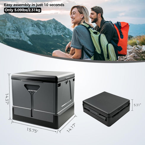 HAIGE Portable Toilet for Adults & Camping, XL Extra Large Folding Travel Toilet | New Upgrade Design for Car, Truck