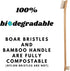 6-Pack Pet Toothbrush Bamboo & Boar Bristle | Natural, Biodegradable, Zero-Waste | for Dogs & Cats - Plastic-Free