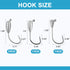OROOTL Tube Jigs Heads for Bass Fishing, 12pcs Unpainted Teardrop Jig Heads, 3/8oz, 1/4oz, 1/8oz