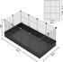 12pcs LANGXUN DIY Small Animal Playpen, Pet Playpen with Door and Waterproof Mat, Rabbit Guinea Pig Cages, Puppy Kitten