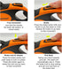 Retractable Dog Leash, 16ft for Medium Dogs up to 66 lbs, One Button Break & Lock, Heavy Duty, Tangle-Free (Orange)