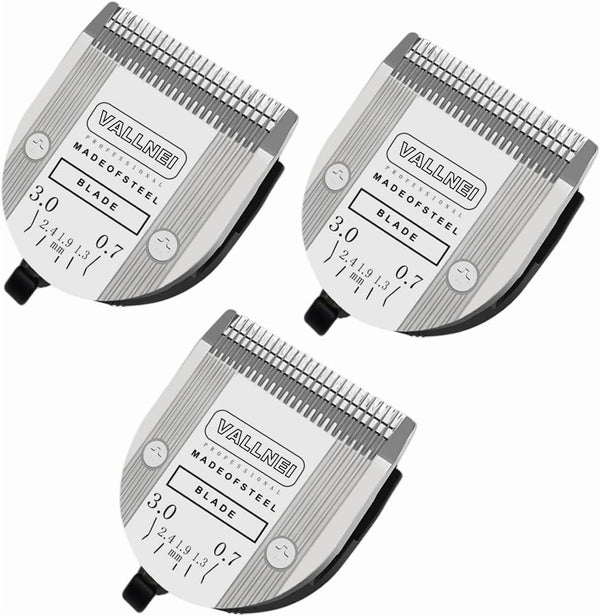 VALLNEI [3-Pack Professional Animal Clipper Blade Compatible with Wahl Arco, Bravura, Chromado, Creativa,