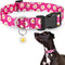 Ayaseen Dog Collar Gift for Small Medium Large Dogs, Cute Floral Pink Collar with Pendant Adjustable Soft Flower Daisies