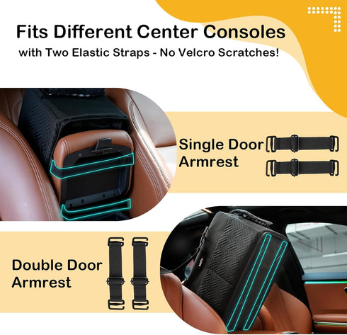 12lbs, Console Dog Car Seat for Small Dogs Cats Up to Anti-Collapse Pet Armrest Booster Seat with Soft Pillow,Non-Slip
