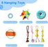 8 19.5" Puppy Play Gym with Hanging Toys - Indoor Jungle Gym for Small Dogs, Interactive Enrichment Activity Center