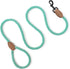 Mile High Life Dog Leash, Braided Cotton Rope with Leather Tailor Tip, 6 Feet Heavy Duty Metal Clasp Wedding Leash