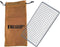 Portable Bushcraft Stainless BBQ Cooking Grill Grate - Bamboo Cutting Board, Mini Knife, Fire Starter Kits
