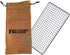 Portable Bushcraft Stainless BBQ Cooking Grill Grate - Bamboo Cutting Board, Mini Knife, Fire Starter Kits