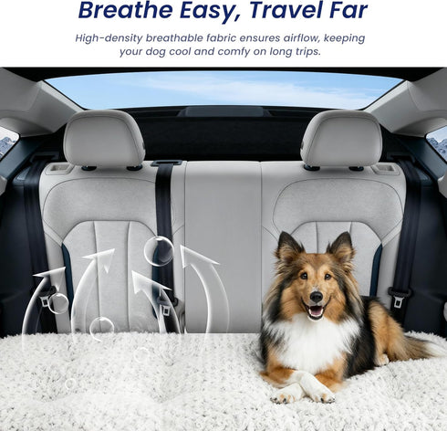 Fykage 3.5" 54" 25 Thick Deluxe Plush Dog Bed Mat for Car, Comfy Dog Seat Cover, Pet Bed & Seat Cover Protector