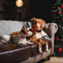 Christmas Plaid Dog Collar, Adjustable Red Collar for Boy and Girl Dogs with Strong Plastic Buckle, L