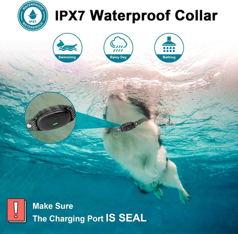 Dog Shock Collar with Remote 1000FT, Rechargeable IPX7 Waterproof Training Collar with Beep, Vibration, Shock