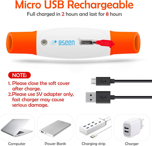 Led Dog Collar, BSEEN USB Rechargeable Flash Necklace Light for Small Medium Large Dogs, Orange