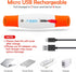 Led Dog Collar, BSEEN USB Rechargeable Flash Necklace Light for Small Medium Large Dogs, Orange