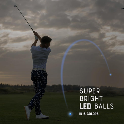 Premium LED Night Golf Balls - Set of 6, Ultra Bright Glow for Nighttime Play, Durable Light-Up Balls