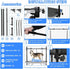 3 35.4 36.2 50 LEIBOU H-Shape Dog Grooming Arm Pet Supplies Grooming Table Arm with Noose and Clamp Heavy Duty Aluminum