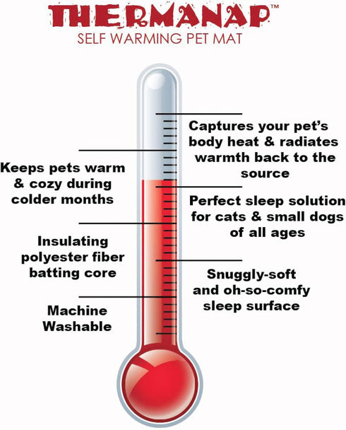Furhaven ThermaNAP Self-Warming Cat Bed, Cream, Small - Washable & Reflects Body Heat