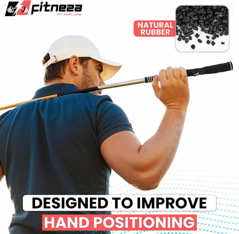 Fitneza Golf Grip Trainer Right Hand for Golf Club | Enhance Grip Strength and Swing Technique | RH Molded Anti-Slip