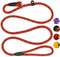 Red Brand 5 FT Adjustable Nylon Dog Rope Leash for Small Medium Dogs, 10-80 lb Walking