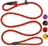 Red Brand 5 FT Adjustable Nylon Dog Rope Leash for Small Medium Dogs, 10-80 lb Walking