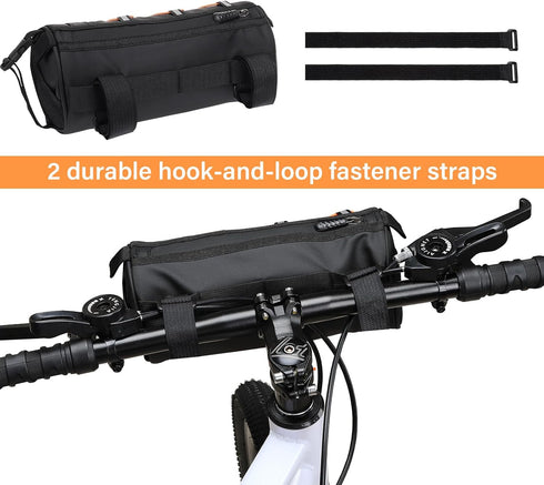 MOSISO Waterproof Bike Handlebar Bag, 2.5L Front Frame Bag with Shoulder Strap, Black