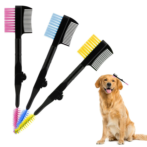 3 Pcs Dog Tear Stain Comb, Eye Cleaning Comb for Pets, Grooming Combs for Removing Crust Mucus and Flea