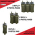 Rifle and Pistol Mag Pouch | American Company - Open Top Single Double Triple Magazine Holster for Ammo, Universal