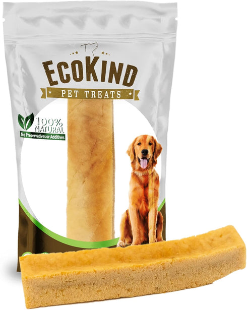 EcoKind Pet Treats Premium Gold Chicken Flavored Yak Chews, All Natural Himalayan Dog Chew, 1 Large Stick