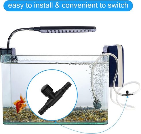 30 Pieces Aquarium Air Valve, Single Way Plastic Control Valves for 4 mm Hose Air Pump