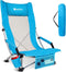 AKSOUL Folding Beach Chair for Adults: Low/High Back Chairs with Carry Bag
