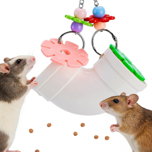 AOWPFVV Rat Enrichment Toys, Rat Foraging Toy for Various Treats, Slow Feeder Hanging