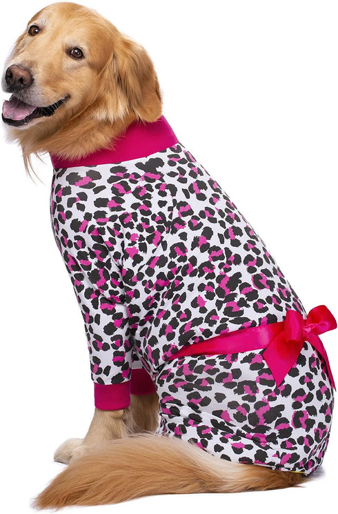 Medium Large Dog Recovery Suit for Surgery, Neuter Spay Onesie for Shedding, Licking Wound Alternative, Leopard Print