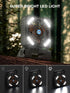 Smiling Shark Camping Fan with LED Lantern, 12000 mAh Solar Rechargeable Portable 90° Foldable Camp Fan