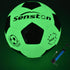 Senston Glow in The Dark Soccer Ball, Glowing Leather Size 5 Indoor Outdoor Night Soccer Ball with Pump