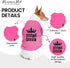 Parisian Pet Dog T-shirt - Embroidered “Drama Queen” - Lightweight Pink Sleeveless Tee for Small Dogs